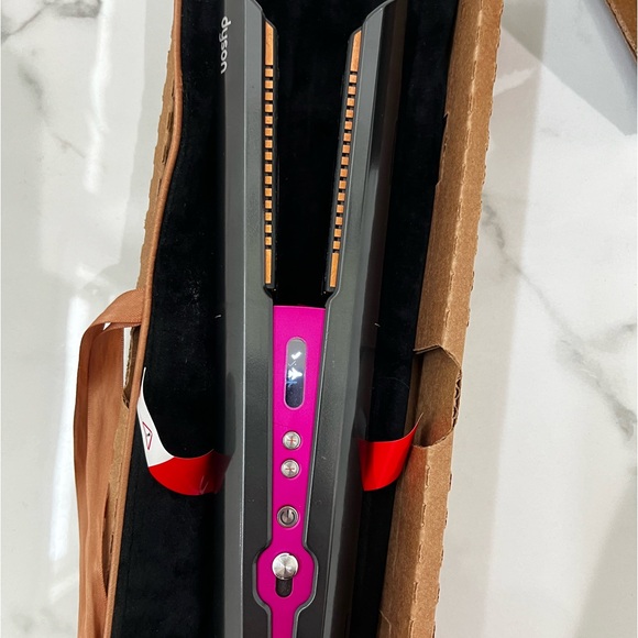 DYSON CORRALE HAIR STRAIGHTENER (BLACK NICKEL/ FUSCHIA) - Picture 2 of 4